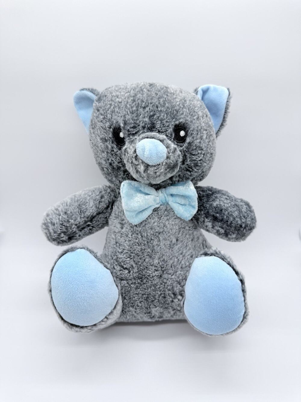 PetSmart Plush Dog Toy Lucky the Gray Blue Bear Squeaker 11"